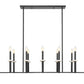 Z-Lite Gaultier 57" 12-Light Matte Black and Mordern Gold Steel Frame Linear Chandelier