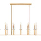Z-Lite Gaultier 57" 12-Light Mordern Gold Steel Frame Linear Chandelier