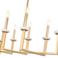 Z-Lite Gaultier 57" 12-Light Mordern Gold Steel Frame Linear Chandelier