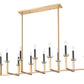 Z-Lite Gaultier 57" 12-Light Mordern Gold Steel Frame Linear Chandelier