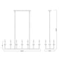 Z-Lite Gaultier 57" 12-Light Mordern Gold Steel Frame Linear Chandelier