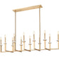 Z-Lite Gaultier 57" 12-Light Mordern Gold Steel Frame Linear Chandelier