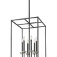 Z-Lite Gaultier 6100-32MB 6-Light Matte Black and Mordern Gold Steel Frame Chandelier