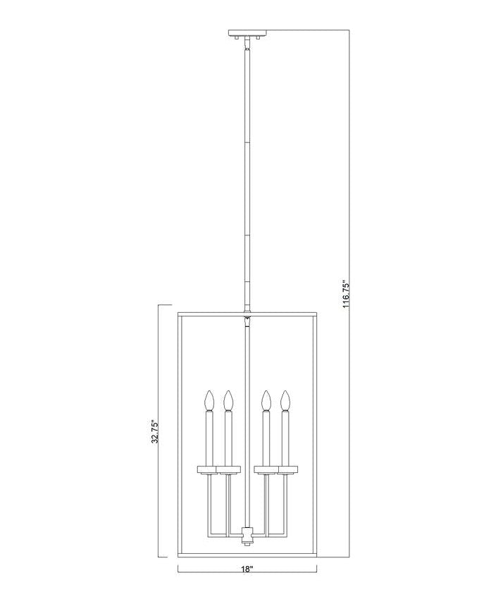 Z-Lite Gaultier 6100-32MB 6-Light Matte Black and Mordern Gold Steel Frame Chandelier