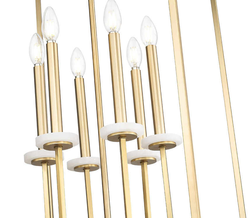 Z-Lite Gaultier 6100-32MGLD 6-Light Mordern Gold Steel Frame Chandelier