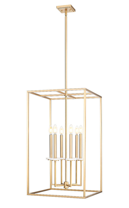 Z-Lite Gaultier 6100-32MGLD 6-Light Mordern Gold Steel Frame Chandelier