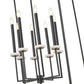 Z-Lite Gaultier 6100-44MB 8-Light Matte Black and Mordern Gold Steel Frame Chandelier