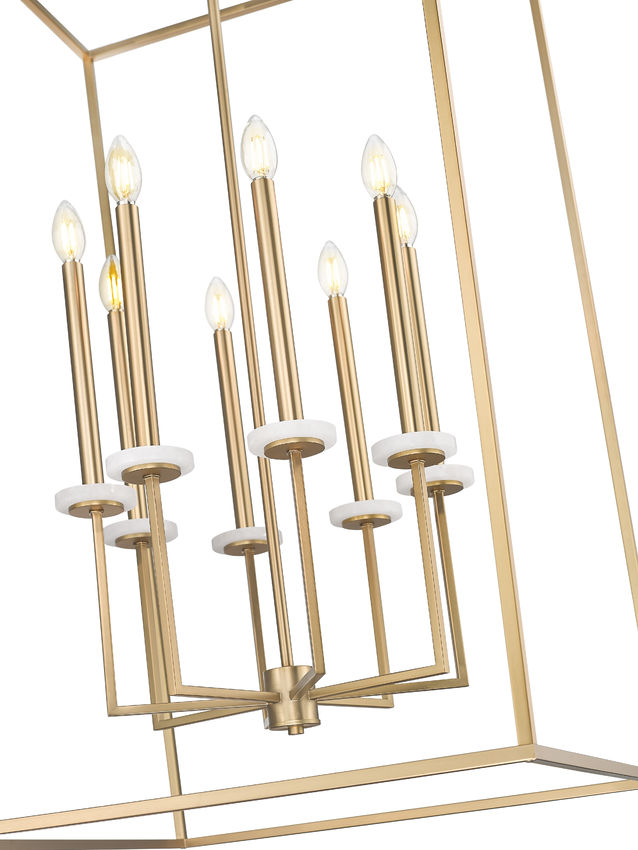 Z-Lite Gaultier 6100-44MGLD 8-Light Mordern Gold Steel Frame Chandelier
