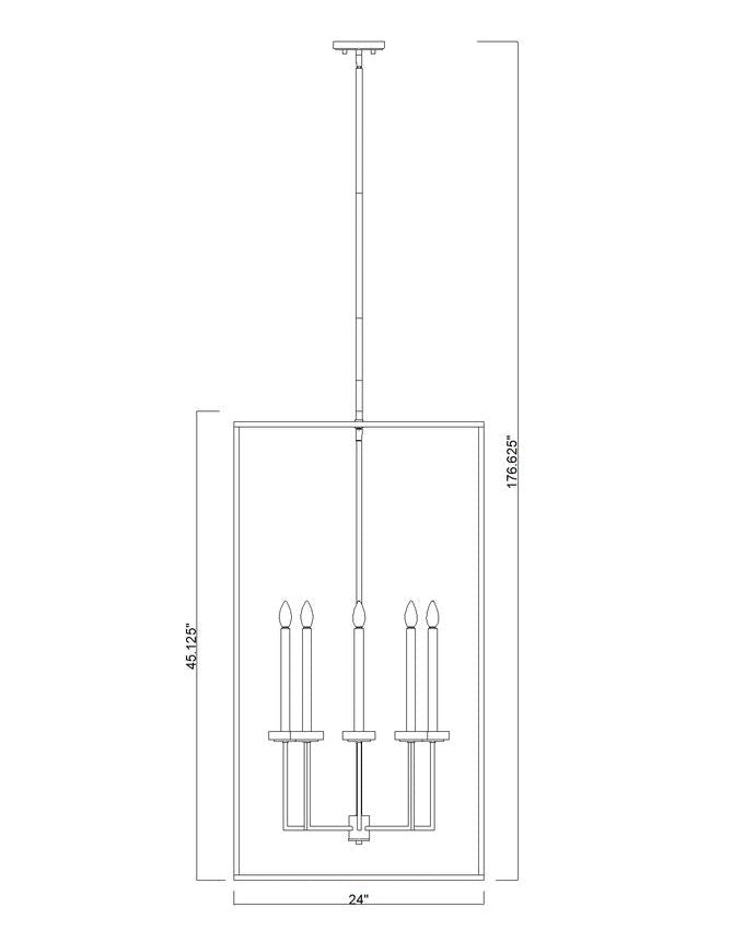 Z-Lite Gaultier 6100-44MGLD 8-Light Mordern Gold Steel Frame Chandelier
