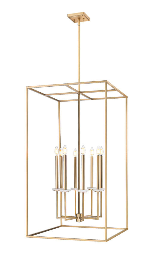 Z-Lite Gaultier 6100-44MGLD 8-Light Mordern Gold Steel Frame Chandelier