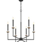 Z-Lite Gaultier 6100-6MB 6-Light Matte Black and Mordern Gold Steel Frame Chandelier