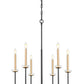 Z-Lite Gaultier 6100-6MB 6-Light Matte Black and Mordern Gold Steel Frame Chandelier