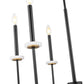 Z-Lite Gaultier 6100-6MB 6-Light Matte Black and Mordern Gold Steel Frame Chandelier