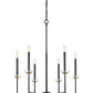 Z-Lite Gaultier 6100-6MB 6-Light Matte Black and Mordern Gold Steel Frame Chandelier