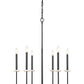 Z-Lite Gaultier 6100-6MB 6-Light Matte Black and Mordern Gold Steel Frame Chandelier