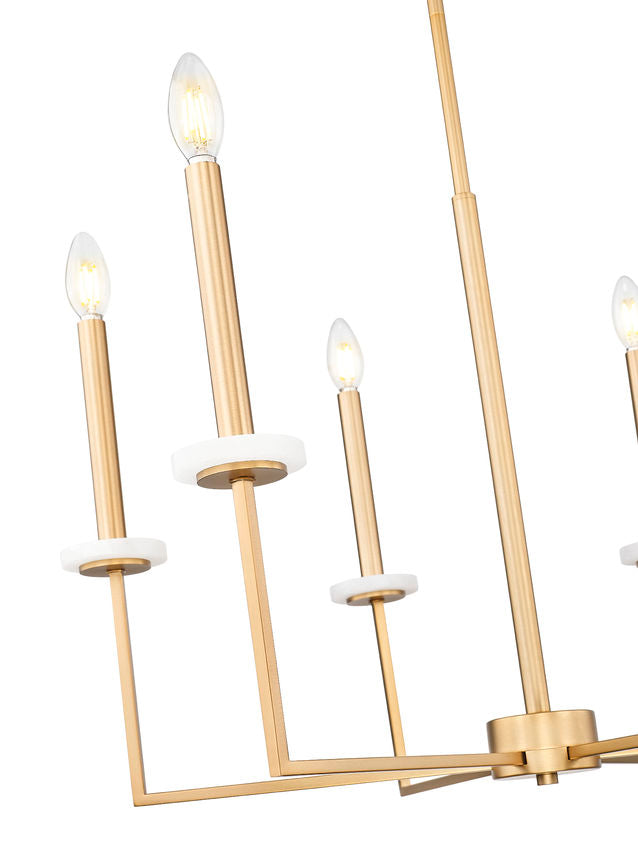 Z-Lite Gaultier 6100-6MGLD 6-Light Mordern Gold Steel Frame Chandelier