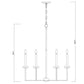 Z-Lite Gaultier 6100-6MGLD 6-Light Mordern Gold Steel Frame Chandelier