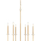 Z-Lite Gaultier 6100-6MGLD 6-Light Mordern Gold Steel Frame Chandelier