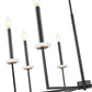 Z-Lite Gaultier 6100-8MB 8-Light Matte Black and Mordern Gold Steel Frame Chandelier
