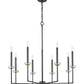 Z-Lite Gaultier 6100-8MB 8-Light Matte Black and Mordern Gold Steel Frame Chandelier