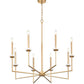 Z-Lite Gaultier 6100-8MGLD 8-Light Mordern Gold Steel Frame Chandelier
