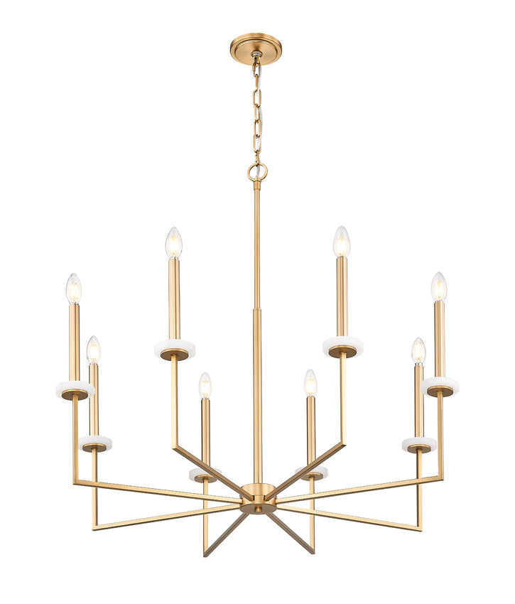 Z-Lite Gaultier 6100-8MGLD 8-Light Mordern Gold Steel Frame Chandelier