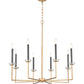 Z-Lite Gaultier 6100-8MGLD 8-Light Mordern Gold Steel Frame Chandelier