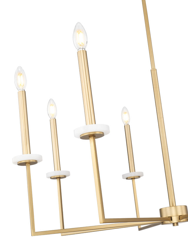 Z-Lite Gaultier 6100-8MGLD 8-Light Mordern Gold Steel Frame Chandelier