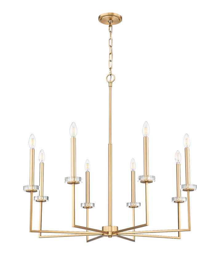 Z-Lite Gaultier 6100-8MGLD 8-Light Mordern Gold Steel Frame Chandelier