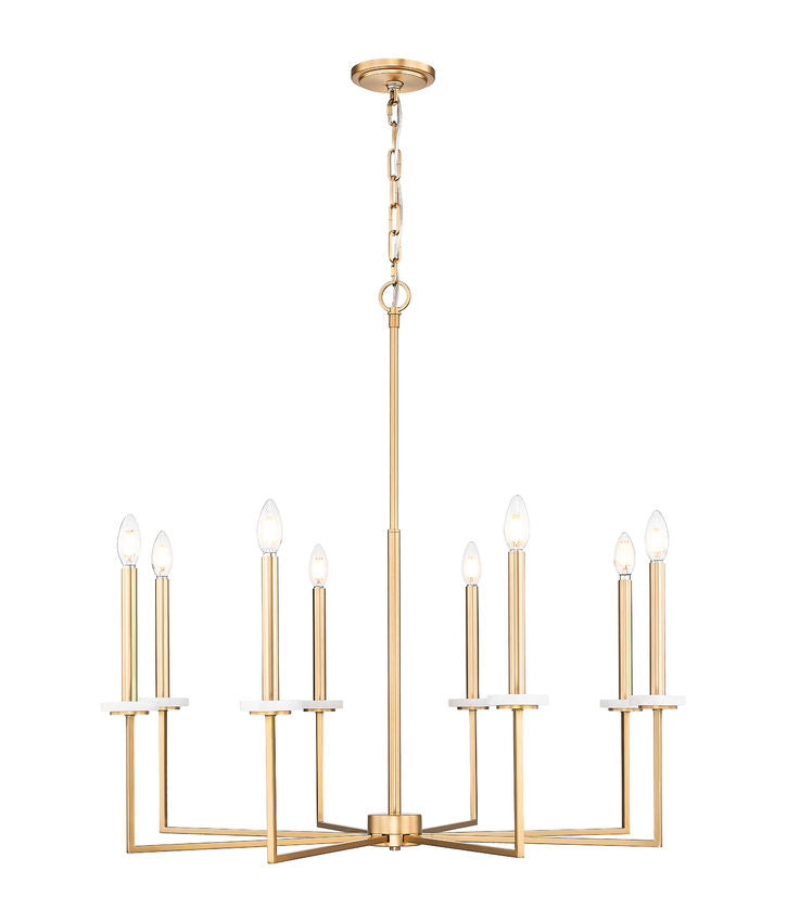 Z-Lite Gaultier 6100-8MGLD 8-Light Mordern Gold Steel Frame Chandelier