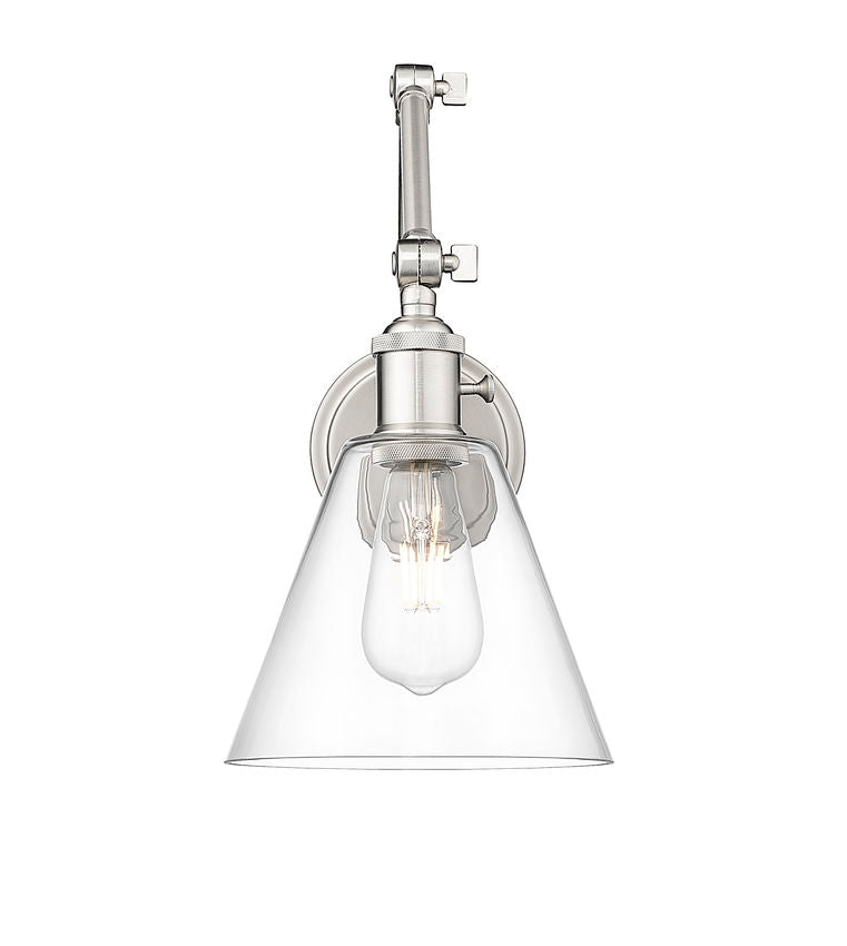 Z-Lite Gayson 8" 1-Light Brushed Nickel Steel Wall Sconce