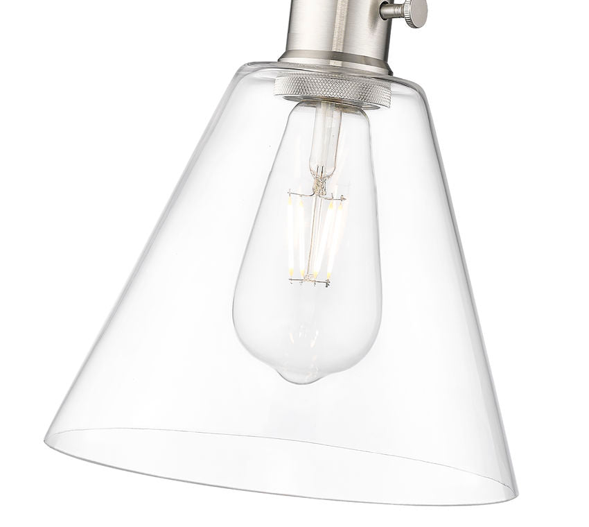 Z-Lite Gayson 8" 1-Light Brushed Nickel Steel Wall Sconce