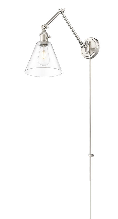 Z-Lite Gayson 8" 1-Light Brushed Nickel Steel Wall Sconce