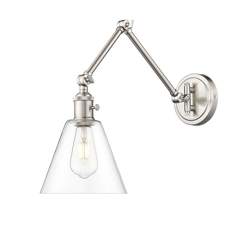 Z-Lite Gayson 8" 1-Light Brushed Nickel Steel Wall Sconce
