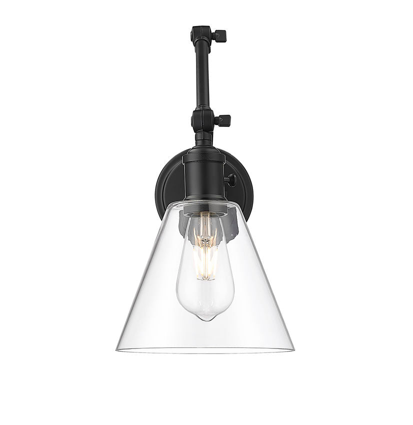 Z-Lite Gayson 8" 1-Light Matte Black Steel Wall Sconce