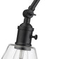 Z-Lite Gayson 8" 1-Light Matte Black Steel Wall Sconce