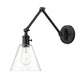 Z-Lite Gayson 8" 1-Light Matte Black Steel Wall Sconce