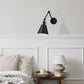 Z-Lite Gayson 8" 1-Light Matte Black Steel and Clear Glass Shade Wall Sconce
