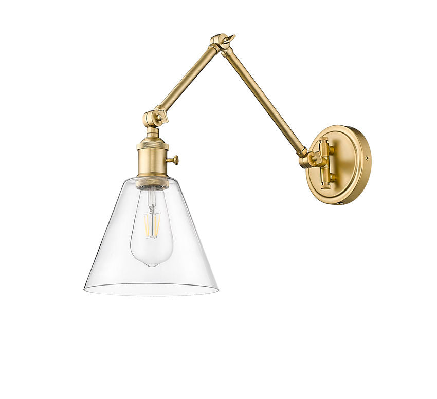 Z-Lite Gayson 8" 1-Light Modern Gold Steel Wall Sconce