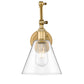 Z-Lite Gayson 8" 1-Light Modern Gold Steel Wall Sconce
