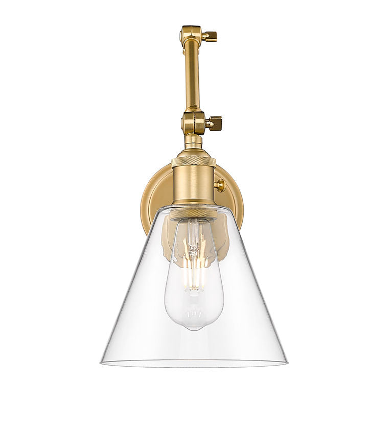 Z-Lite Gayson 8" 1-Light Modern Gold Steel Wall Sconce