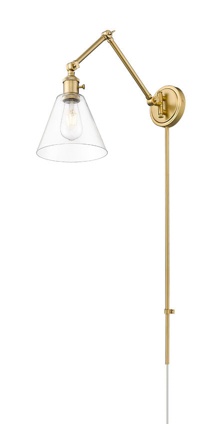Z-Lite Gayson 8" 1-Light Modern Gold Steel Wall Sconce