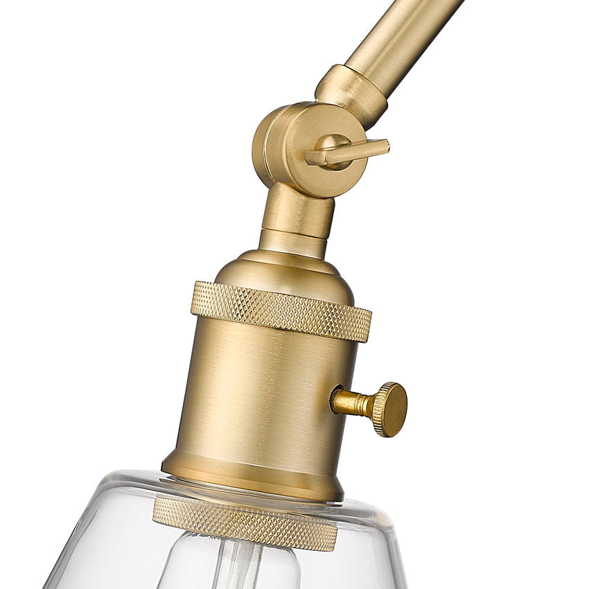 Z-Lite Gayson 8" 1-Light Modern Gold Steel Wall Sconce