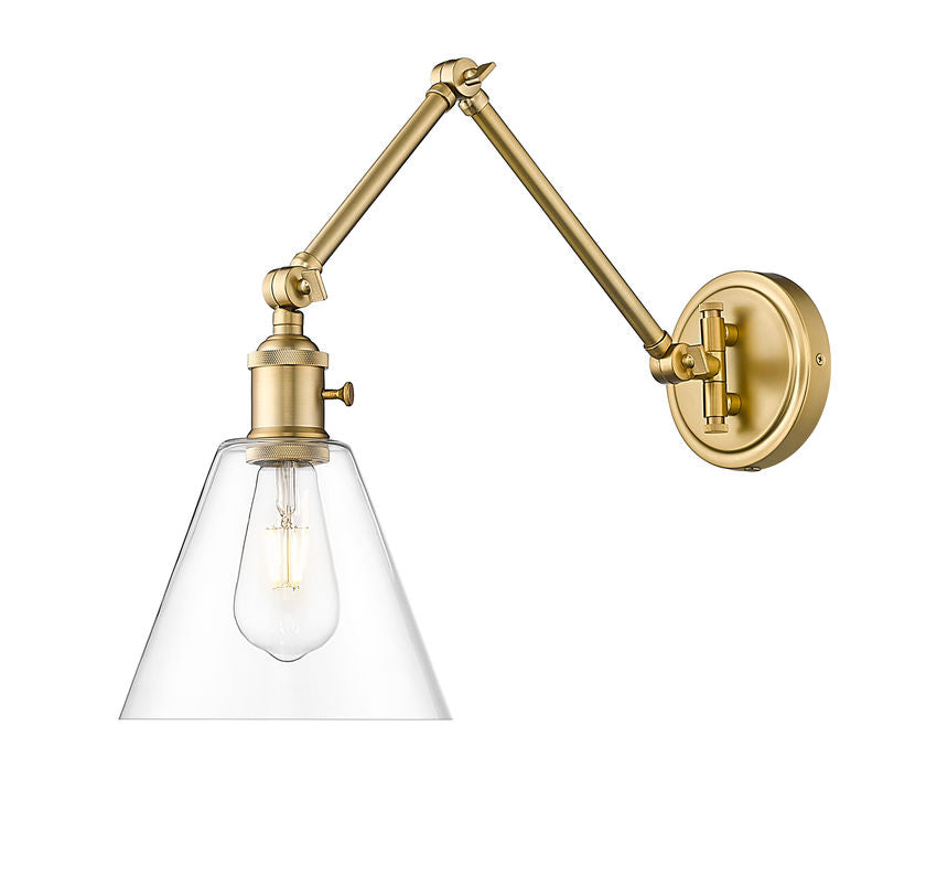 Z-Lite Gayson 8" 1-Light Modern Gold Steel Wall Sconce