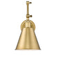 Z-Lite Gayson 8" 1-Light Modern Gold Steel and Clear Glass Shade Wall Sconce