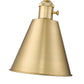 Z-Lite Gayson 8" 1-Light Modern Gold Steel and Clear Glass Shade Wall Sconce