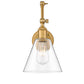 Z-Lite Gayson 8" 1-Light Rubbed Brass Steel Wall Sconce