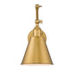 Z-Lite Gayson 8" 1-Light Rubbed Brass Steel and Clear Glass Shade Wall Sconce