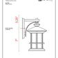 Z-Lite Genesis 6" 1-Light LED Black Outdoor Wall Sconce With Clear Seedy Glass Shade