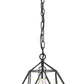 Z-Lite Geo 12" 1-Light Matte Black and Chrome Steel Mini Pendant Light